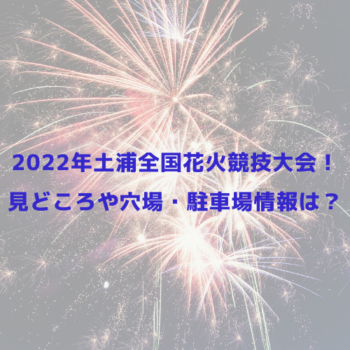 22年土浦全国花火競技大会 見どころや穴場 駐車場情報は Festival News